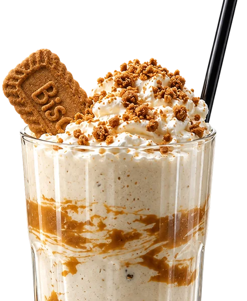 AAB Premium Shake mit Sahnehaube, Karamell und Keks